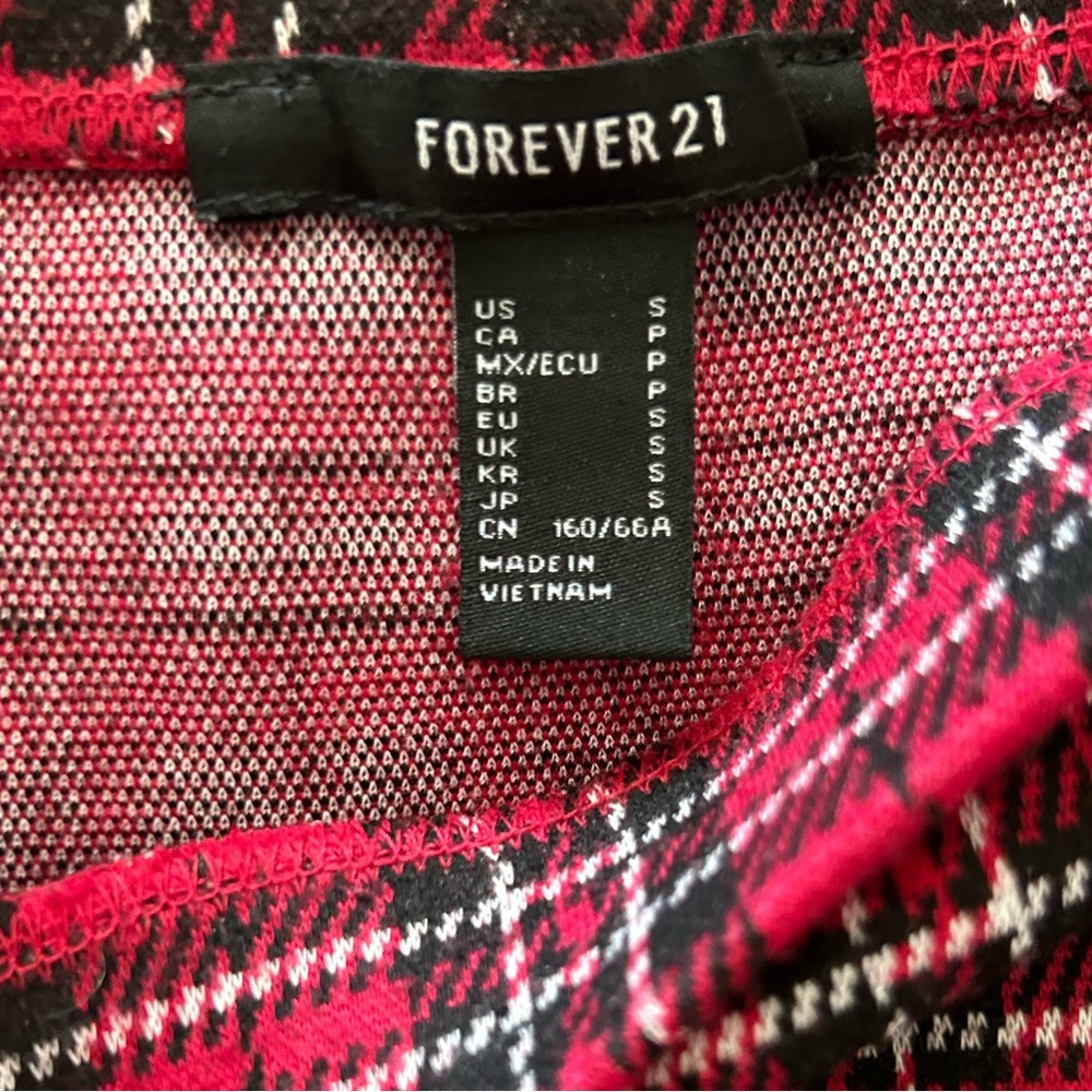 FOREVER21 Red Plaid Mini Skirt - Picture 6 of 6